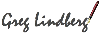 The logo for Greg's Site and More which shows a fountain pen writing Greg Lindberg in a script font.